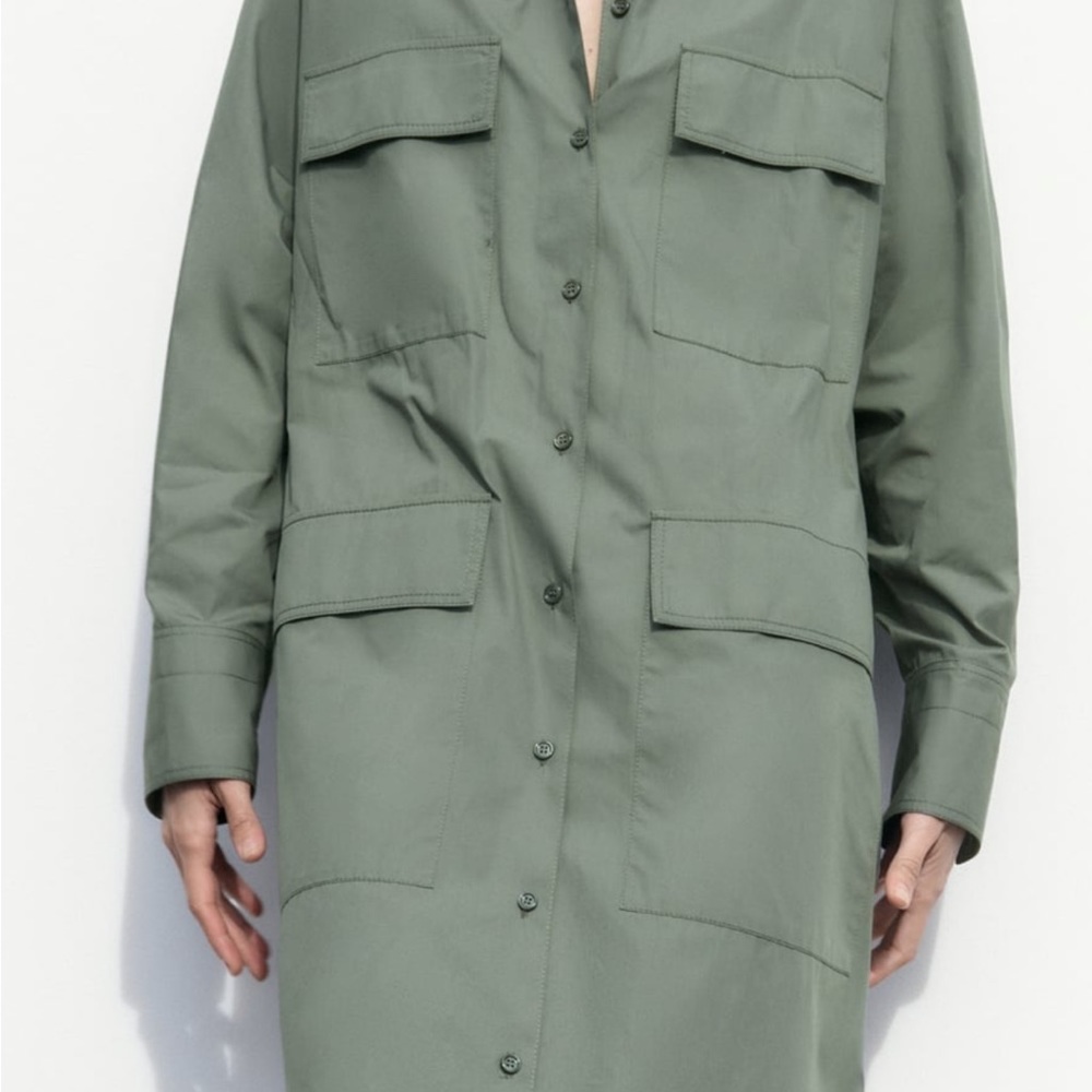 Zara MULTI-POSITIONAL SHIRDRESS - Picture 5 of 8